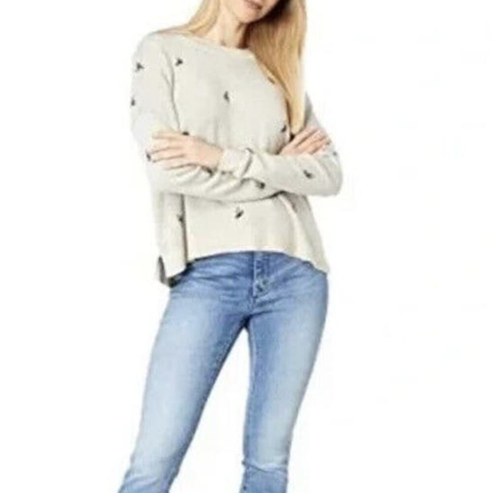 Madewell Bow Jacquard Pull over Sweater size small
